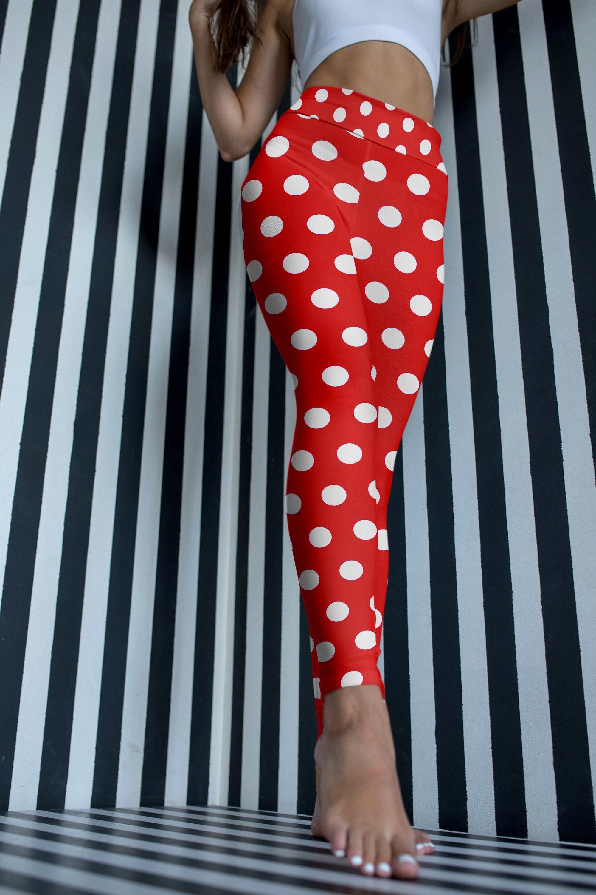 Minnie Red Polka Dot Leggings, Capris and Shorts