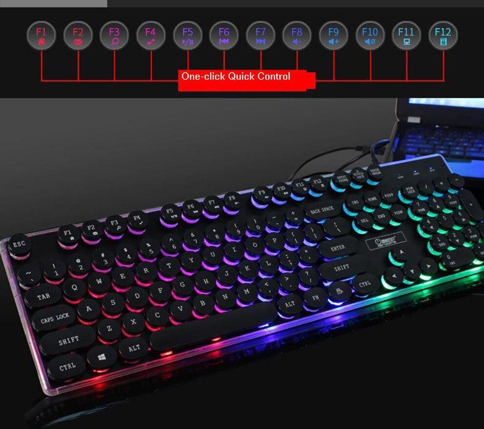 Ninja Dragons BX9 LED Backlight Gaming USB Wired Keyboard Mouse Set