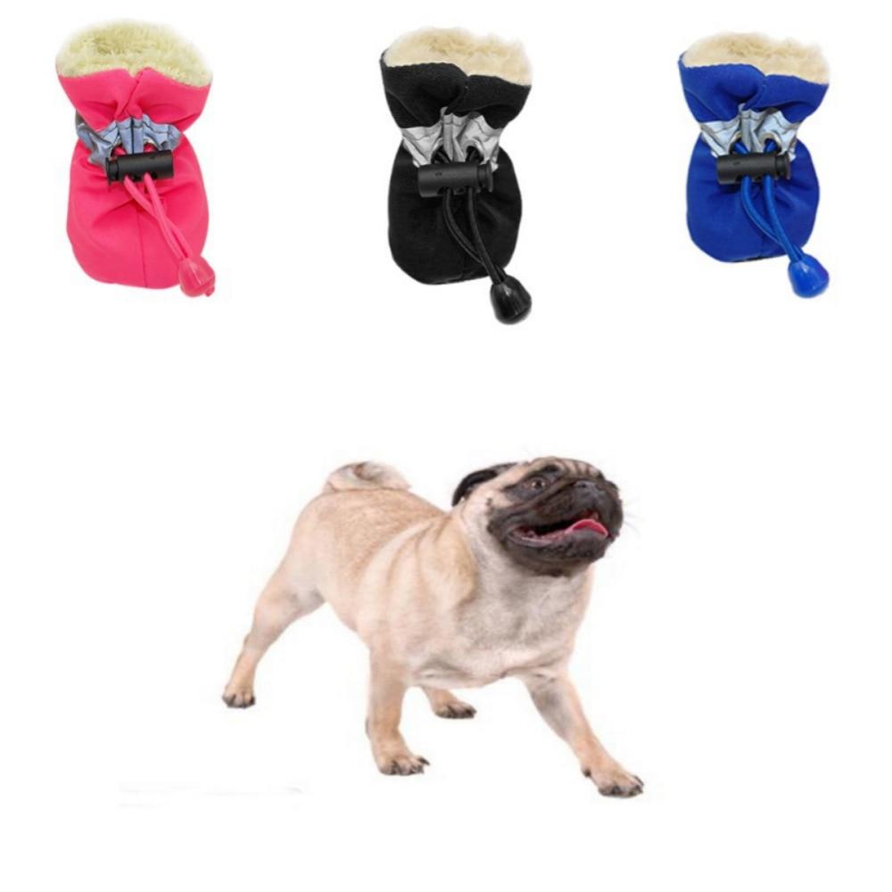 Dogs Winter Warm Shoes 4 PCS Set