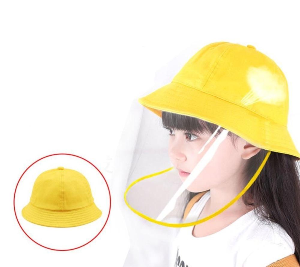 Children's Bucket Hat with Detachable Front Panel | Yellow Pandora