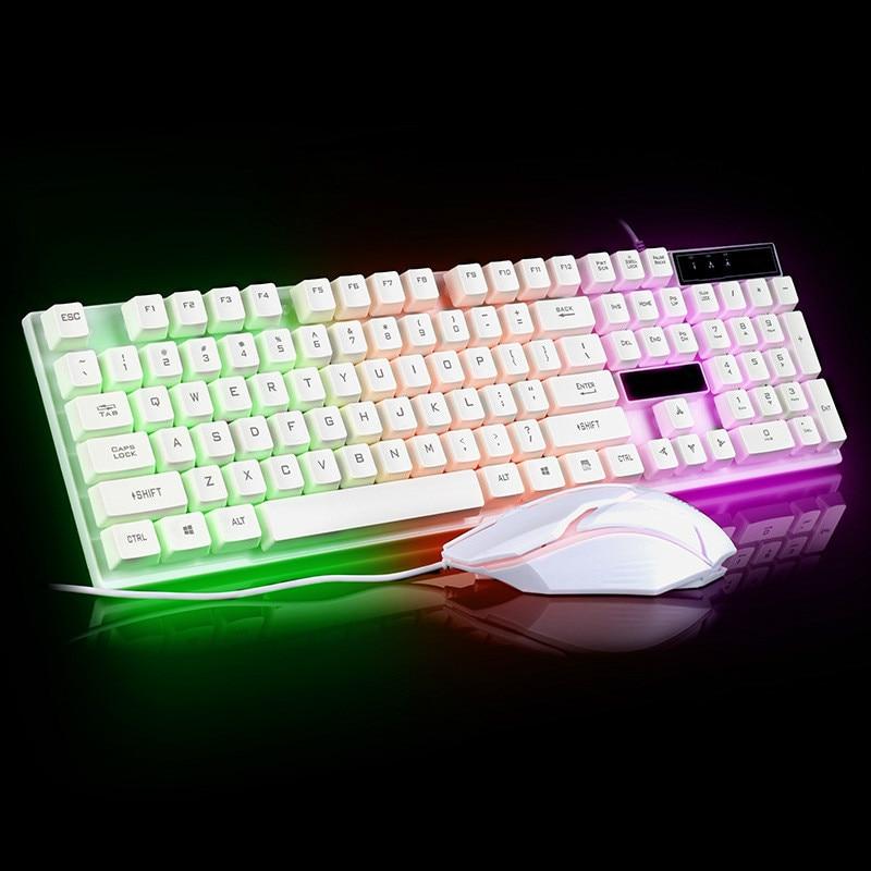 Ninja Dragons White Knight Gaming Keyboard and Mouse Set | Yellow Pandora