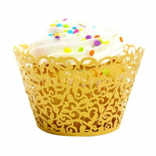 Little Vine Lace Laser Cut Cupcake Wrapper 100 pcs set