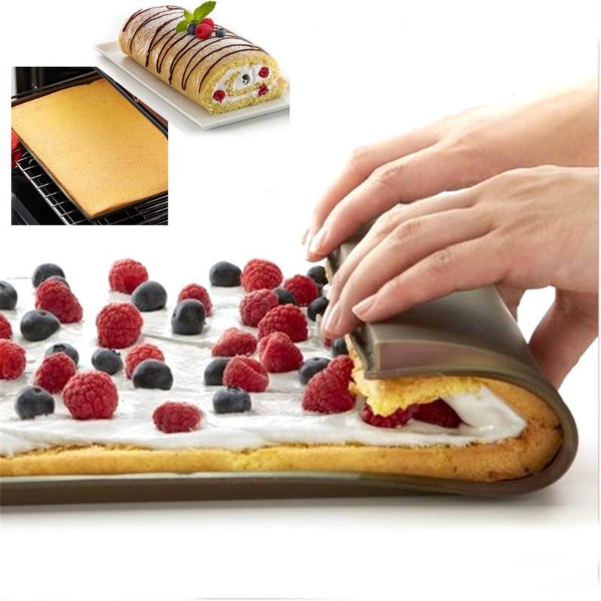 Non-stick Silicone Oven Cake Roll Mat 2 pcs set | Yellow Pandora