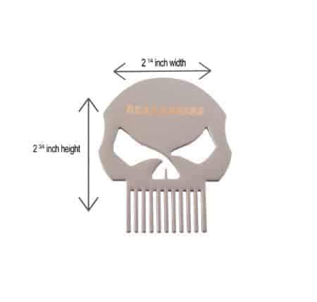 Punisher Metal Mustache Comb | Puce Oliver