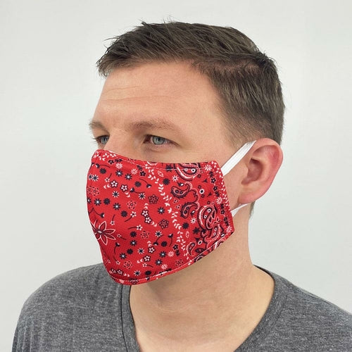 Red Bandana Face Cover