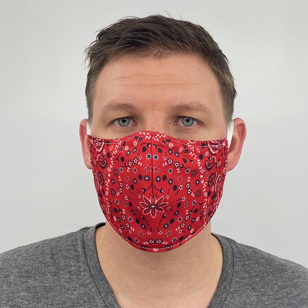 Red Bandana Face Cover