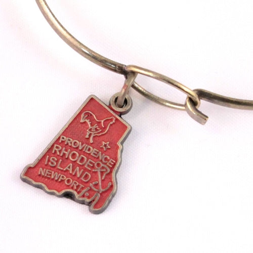 Rhode Island State Charm Bracelet, Necklace, or Charm Only