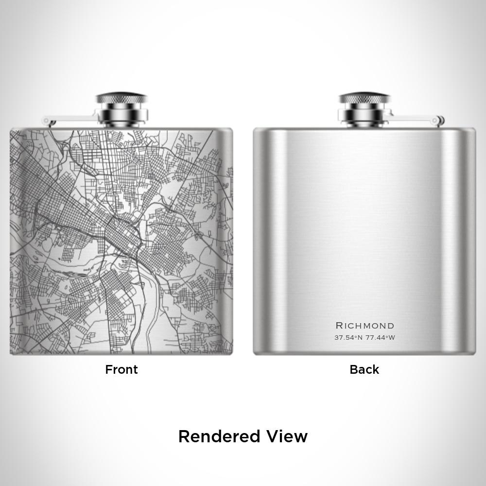 Richmond - Virginia Map Hip Flask - Zomdo Marketplace | Zomdo.com