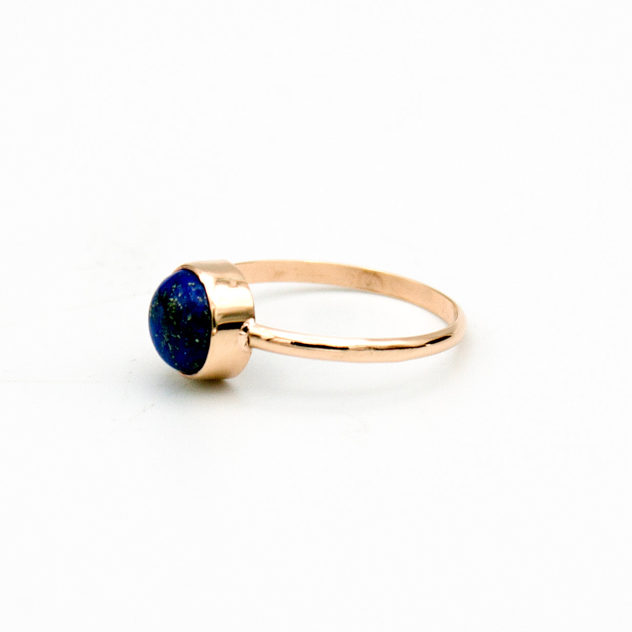 Lapis Lazuli Round Bezel 14k Gold-Filled Ring