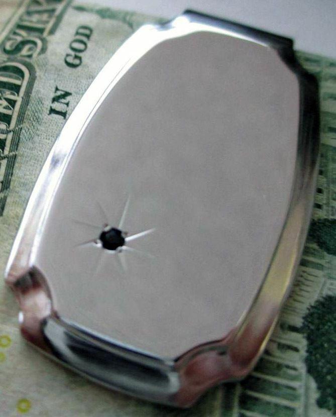 Colibri Of London Mens Smooth Chrome Finish Polished Money Clip | Rose Quartz