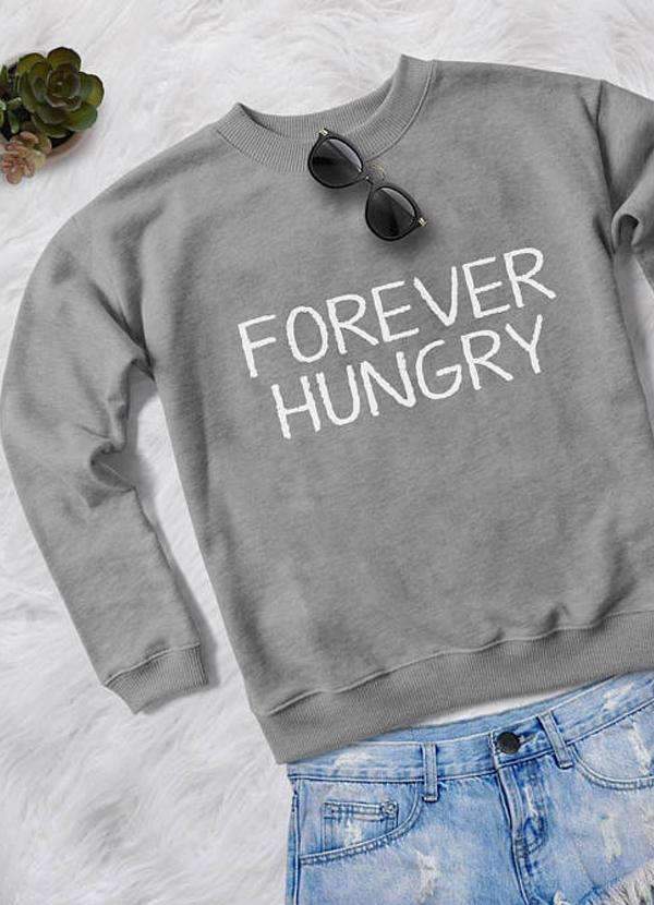 FOREVER HUNGRY WOMEN PRINTED SWEAT SHIRT | Scorpius