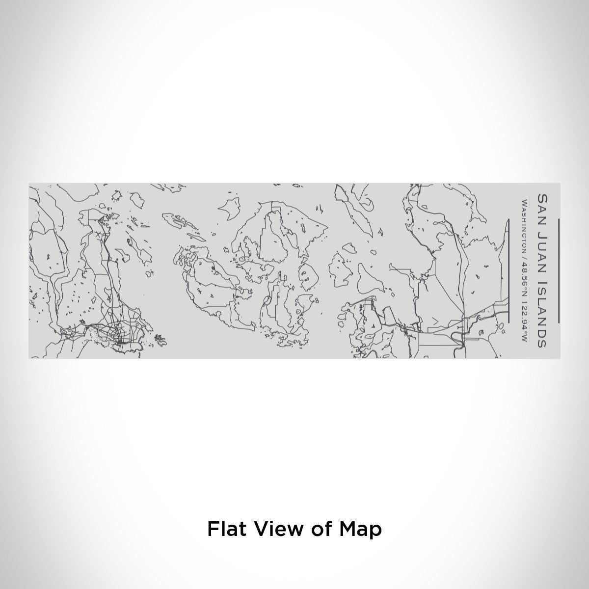 San Juan Islands - Washington Engraved Map Insulated Cup