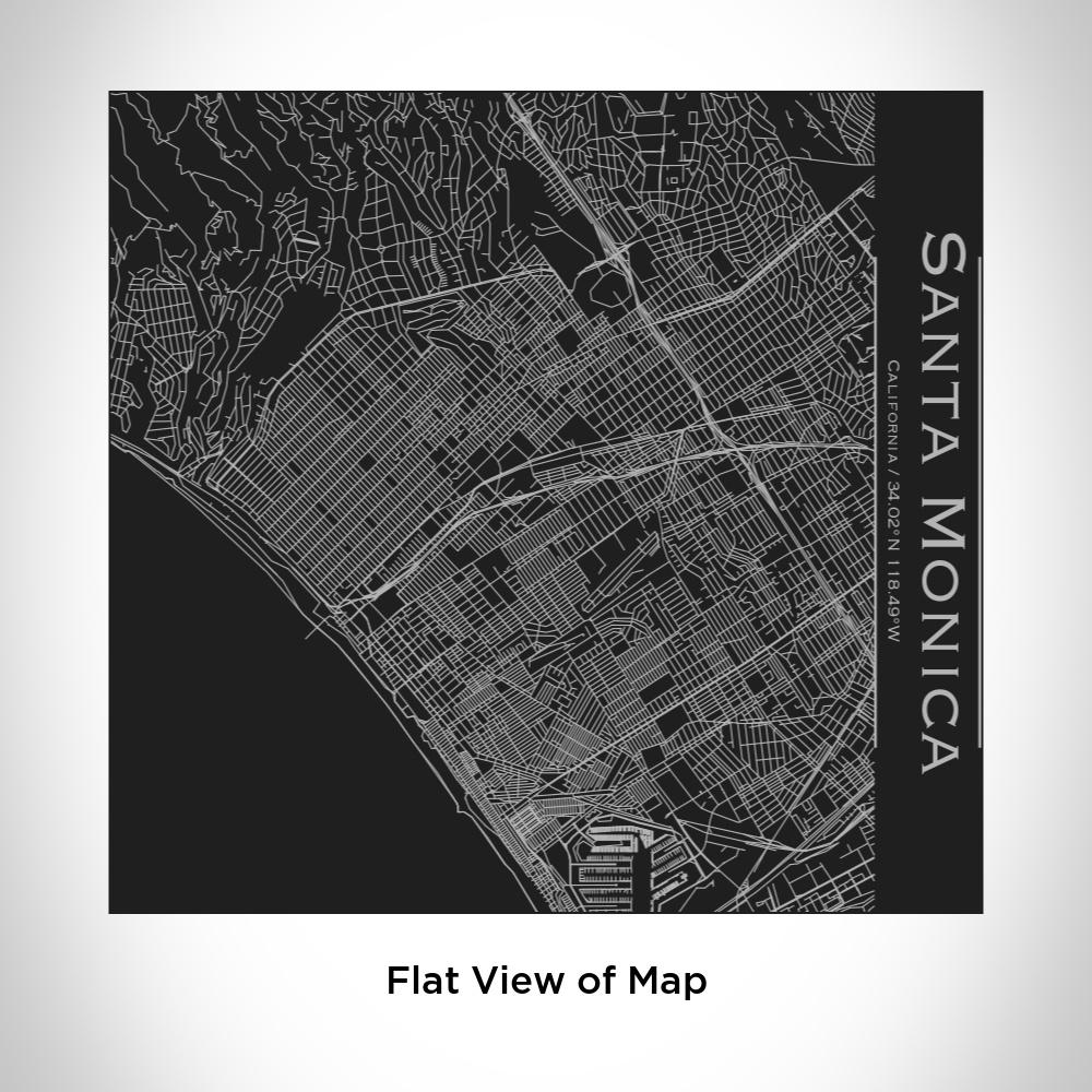 Santa Monica - California Map Tumbler in Matte Black