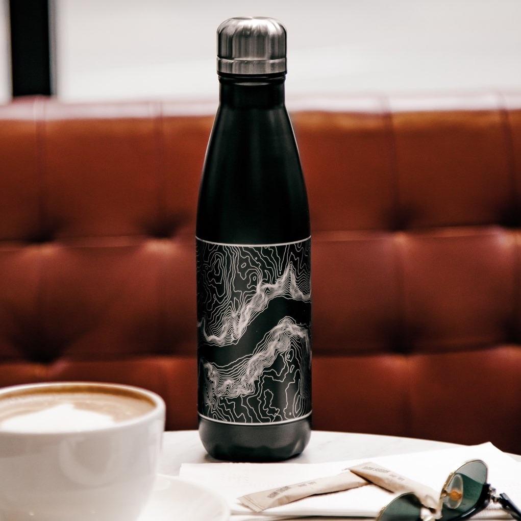 St. Augustine - Florida Map Insulated Bottle in Matte Black - Zomdo Marketplace | Zomdo.com