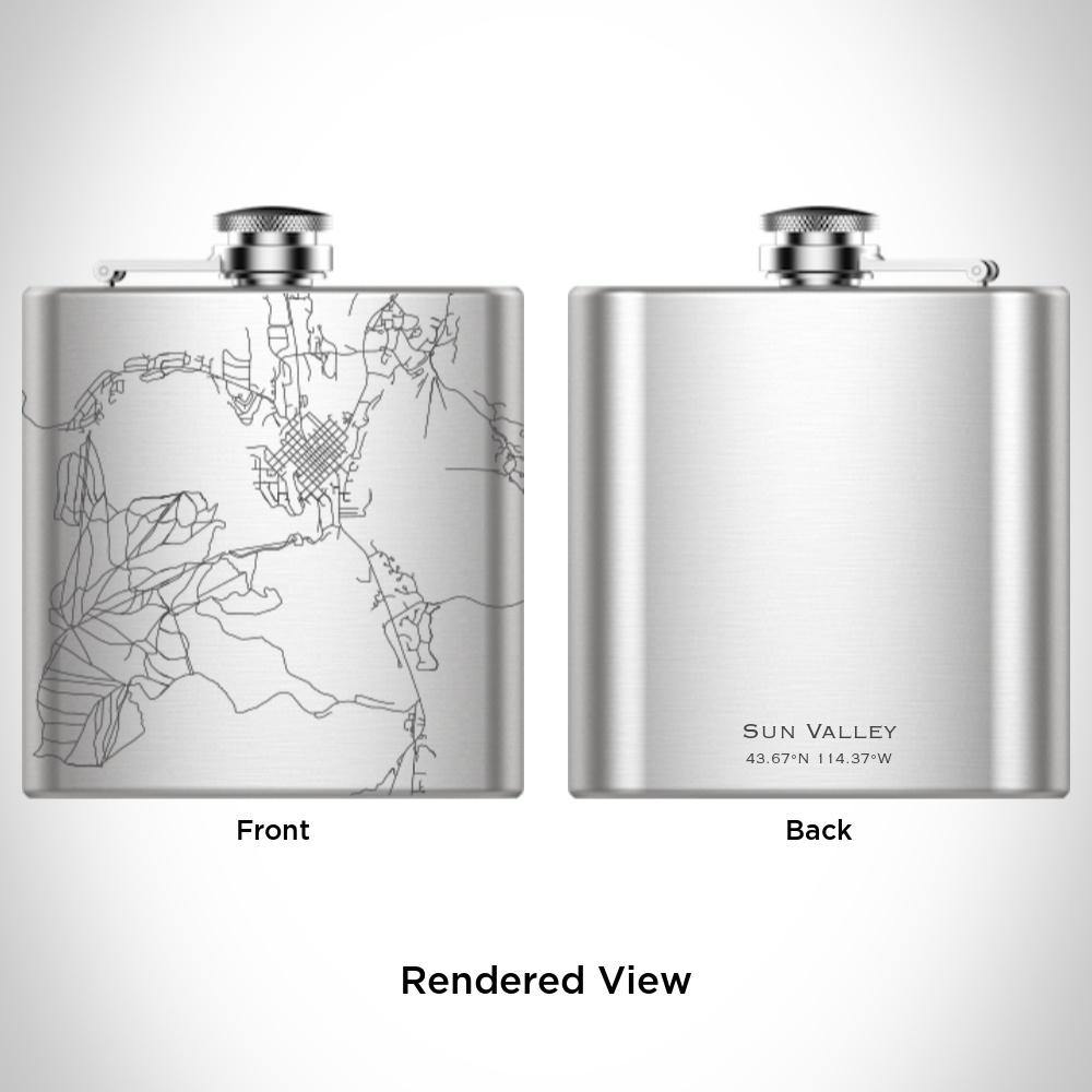 Sun Valley - Idaho Map Hip Flask - Zomdo Marketplace | Zomdo.com