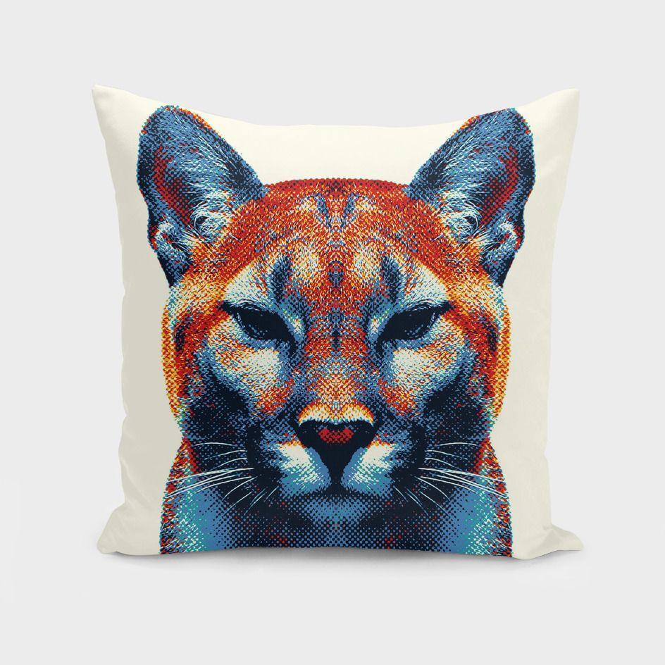 Puma - Colorful Animals Cushion/Pillow | Scorpius