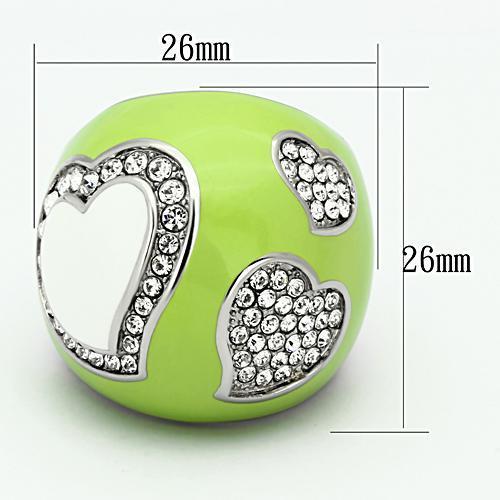 TK1021 - High polished (no plating) Stainless Steel Ring with Top