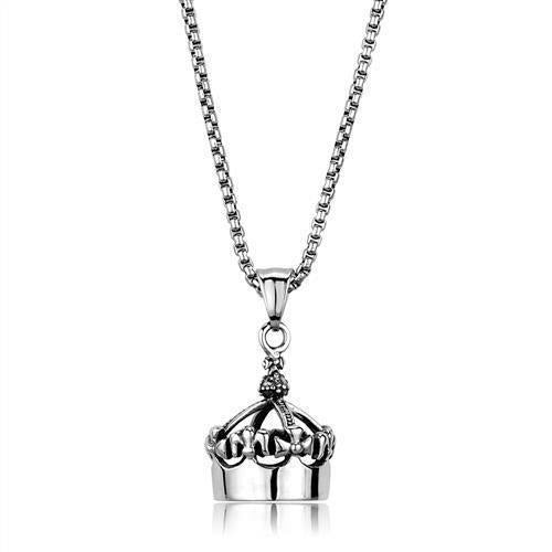 TK1991 - High polished (no plating) Stainless Steel Necklace with No