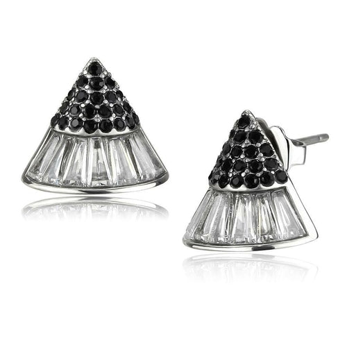 TK3613 - No Plating Stainless Steel Earrings with AAA Grade CZ in