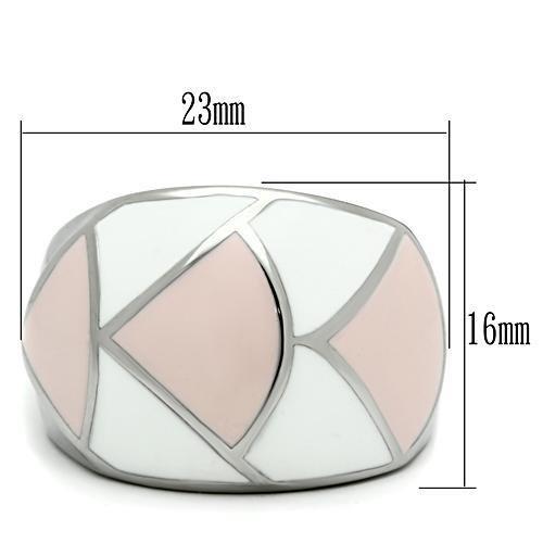 TK508 - High polished (no plating) Stainless Steel Ring with Epoxy in