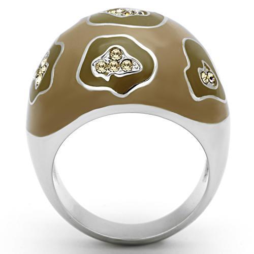 TK826 - High polished (no plating) Stainless Steel Ring with Top Grade