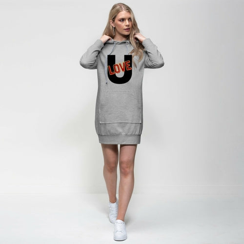 Uniquely You Womens Hooded Dress, Love U