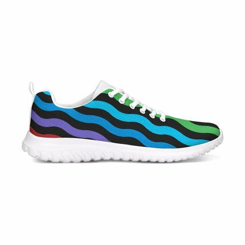 Uniquely You Womens Sneakers - Rainbow Stripe Canvas Sports Shoes /