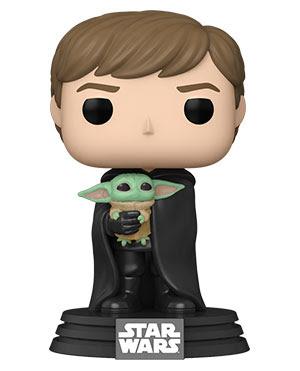 Funko Pop Star Wars: Mandalorian- Luke Skywalker w/Grogu