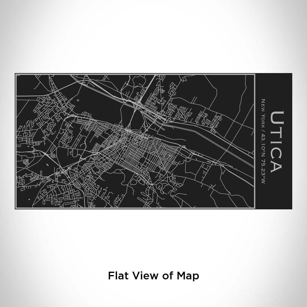 Utica - New York Map Insulated Bottle in Matte Black