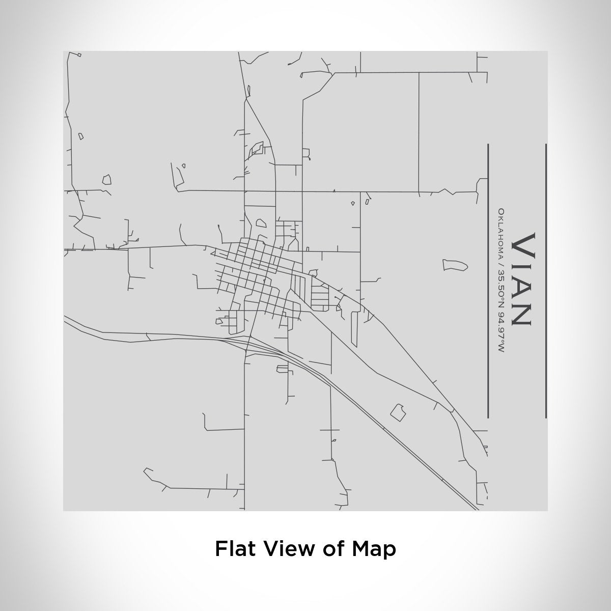 Vian - Oklahoma Engraved Map Tumbler | Cyan Castor
