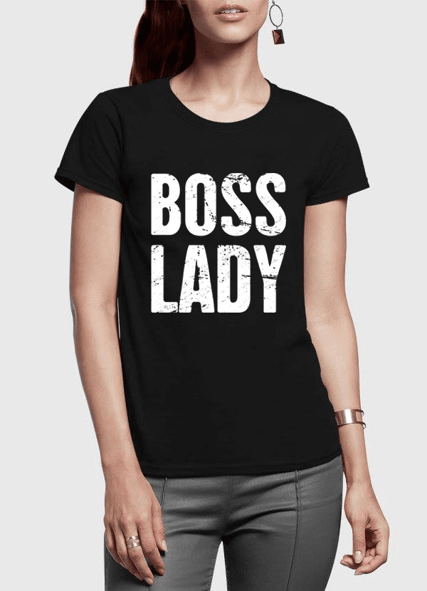 Boss Lady Half Sleeves Women T-shirt | Scorpius