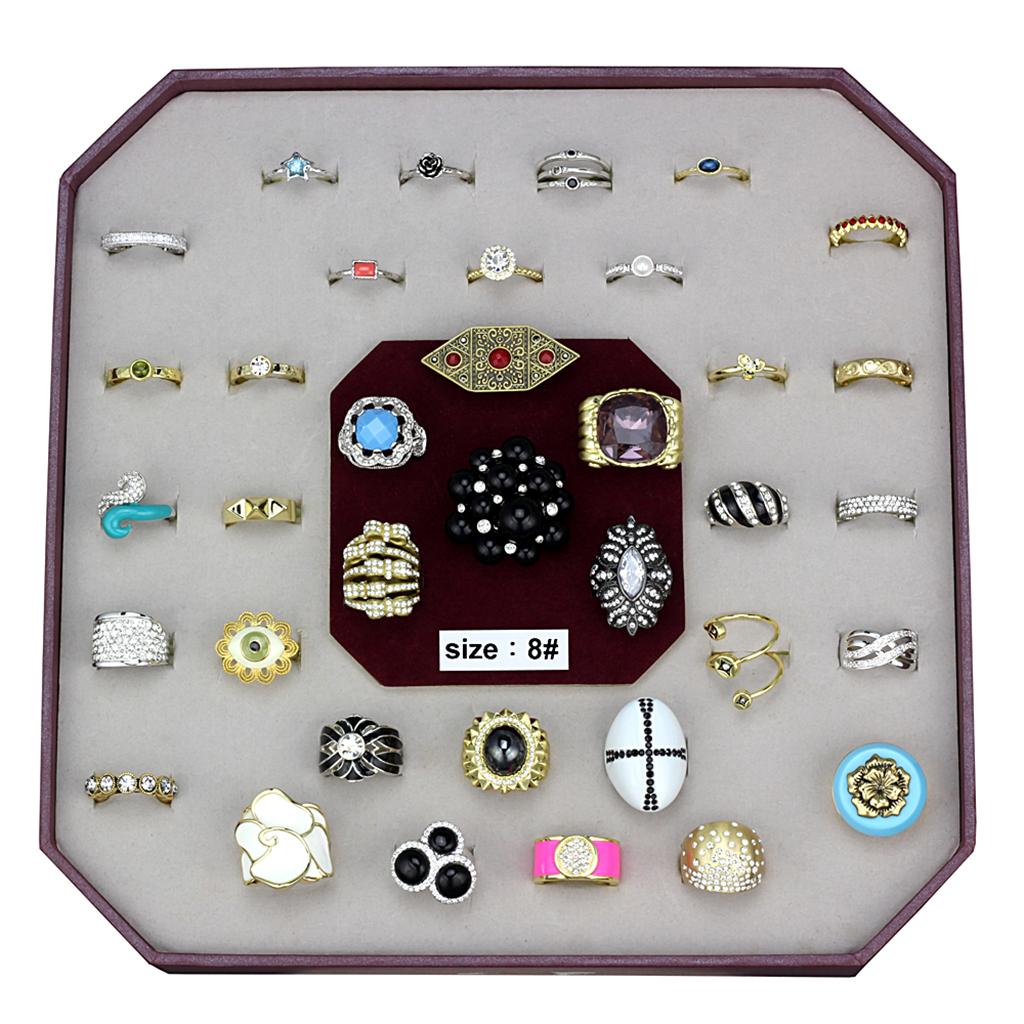 VK-047-SIZE8 - Assorted Brass Ring with Assorted  in Assorted