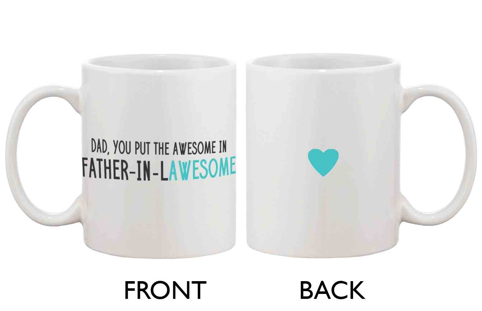 Funny Coffee Mug for Dad - Father-In-Lawesome, | Teal Tiger