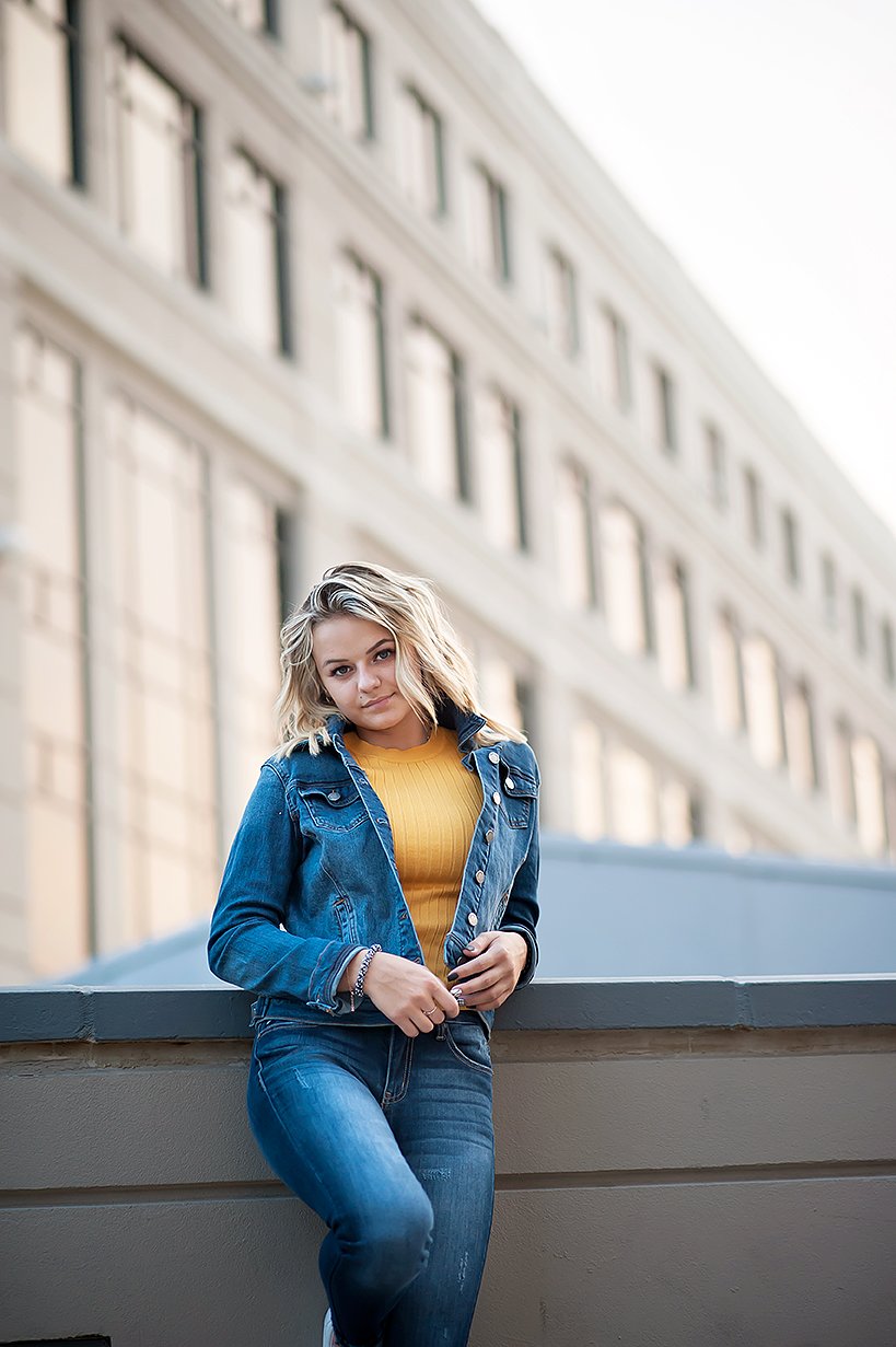 Slim Fit denim jacket in Dark Wash Blue