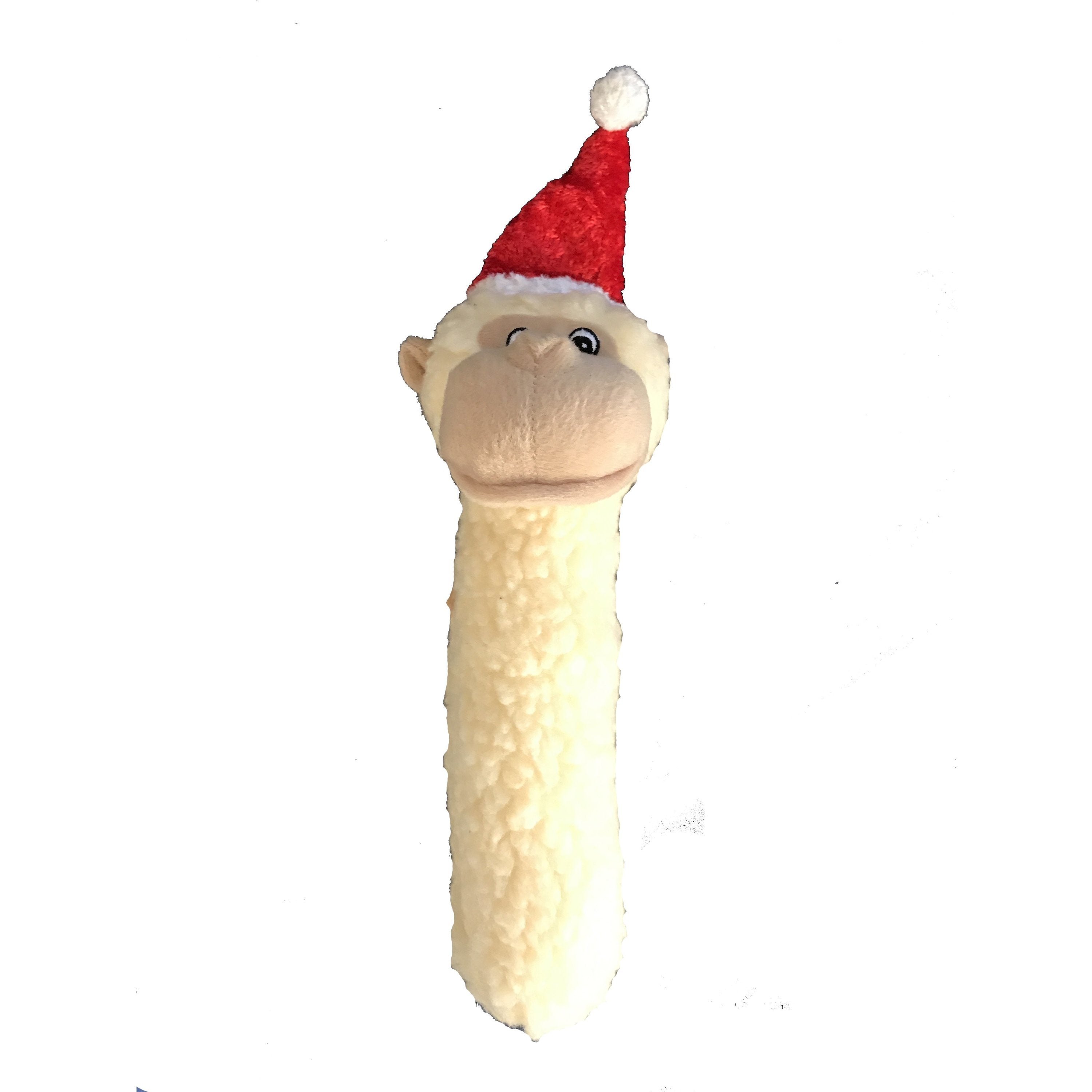 Santa Monkey Stick Christmas Dog Toy | Turquoise Daedalus