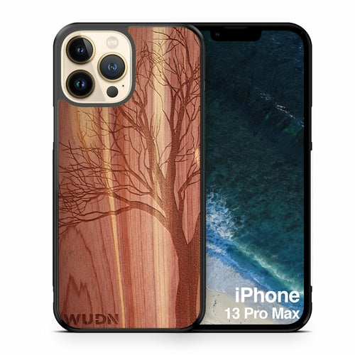 Slim Wooden iPhone Case (Winter Tree in Aromatic Cedar)